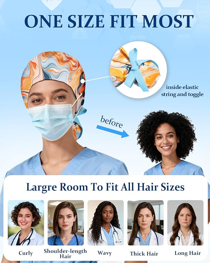 Plifal 100% Cotton Scrub Cap - Image 5