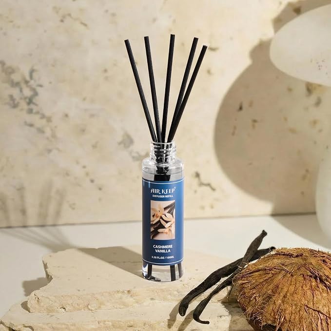 Airkeep Reed Diffuser Oil Refill/Cashmere Vanilla/3.38 oz / 1 Pack/Air - Image 4