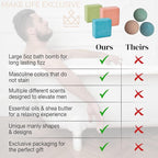 Bath Bombs for Men – 8 Large Block Shape Natural Mens Bath Bombs | Relaxing - Image 3