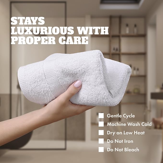 White Classic Wealuxe Multi Washcloths 48 Pack - Image 5