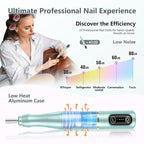 TUOBEO Cordless Nail Drill Electric Rechargeable File Kit, Professional Efile - Image 6