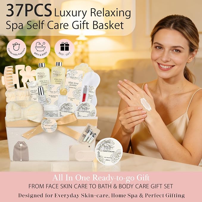 37 Pcs Bath Spa Gifts for Women, Mothers Day Gifts, Face Skin Care Kit - Image 7