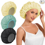 3Pcsk Reusable Waterproof Shower Cap by KAFTERI