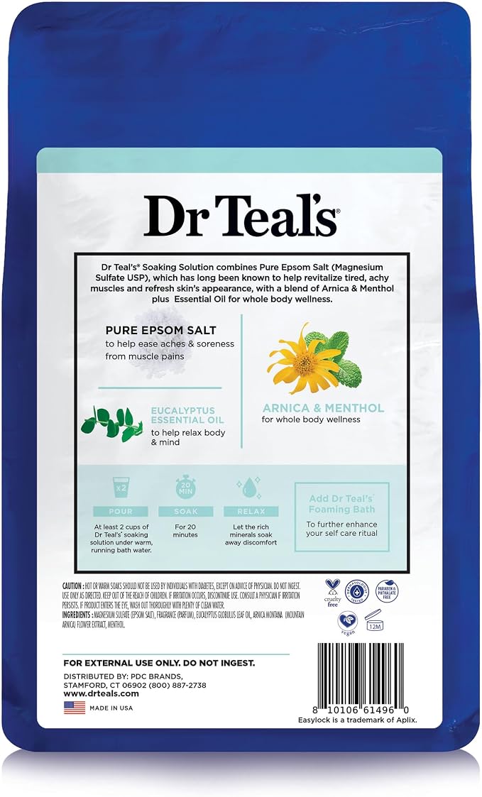 Dr Teal's Epsom Salt Magnesium Soak, Arnica Body Relief - Image 8