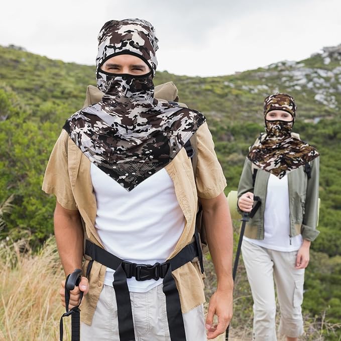 SATINIOR 3 Piece Balaclava Face Cover Sun Protection Neck Cover Summer - Image 7