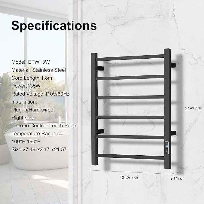 Electric Heated Towel Warmer - Image 3