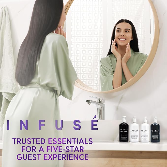 1-Shoppe Infuse Lavender Mint Spa Collection Amenities Set | 10.14 oz Pumps | - Image 7
