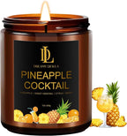 Pineapple Cocktail Candles, 7oz Pineapple Cocktail Scented Candle, Natural Soy by DLDREAMYDEWLA