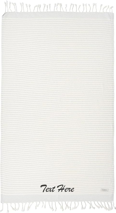 Personalized Embroidered Beach Towel | Throw Blanket, Easy Carry Sand Free by LA%60HAMMAMFINELIVING