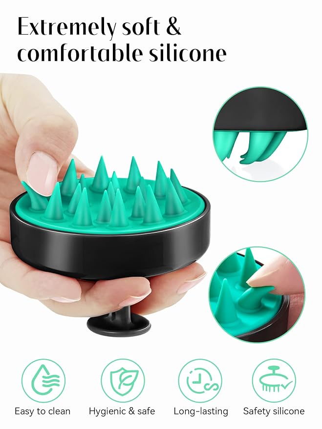 HEETA Scalp Massager Hair Growth, Soft Silicone Scalp Scrubber Shampoo Brush - Image 3