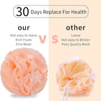 FARMOGA Bath Loofah Sponge Body Scrubber Shower Sponge Exfoliating Mesh Pouf - Image 5