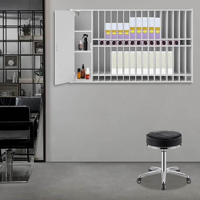 Wall Mount Hair Color Organizer Rack Professional Salon Barber Station Salon - Image 2