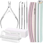 FANDAMEI Manicure Kit, Nail Files 100/180, Cuticle Nippers, Nail Buffer Block by FANDAMEI