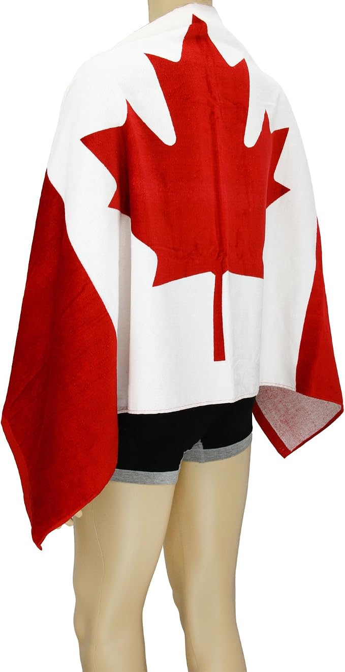 FakeFace 30"x60"Oversized Skin-Friendly Soft High Absorbent Cotton US, CA Flag - Image 3