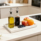 Pure Natural Marble Tray for Bathroom, Sink. Cosmetics, toiletries, etc. can be - Image 7