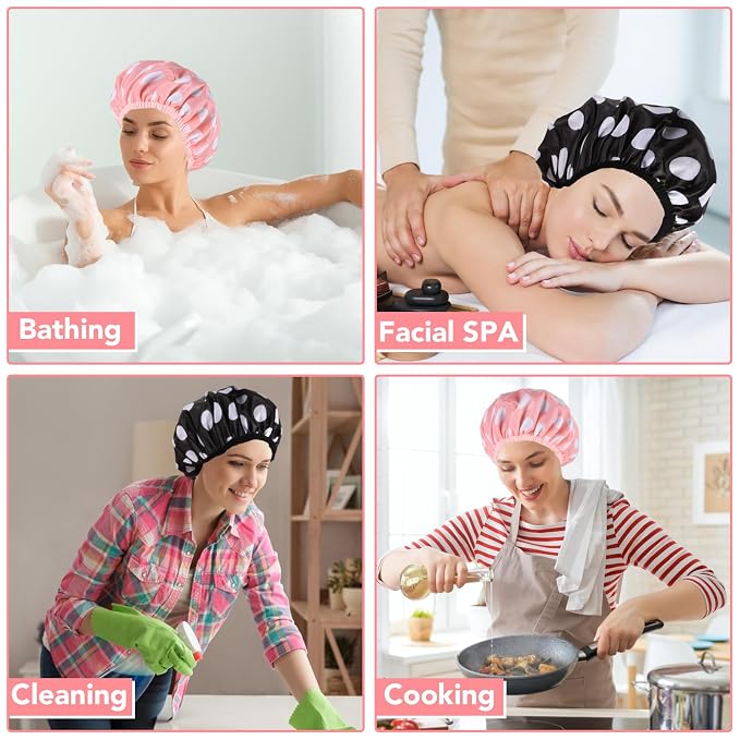 WSICSE 2 Packs Large Shower Caps - Image 6
