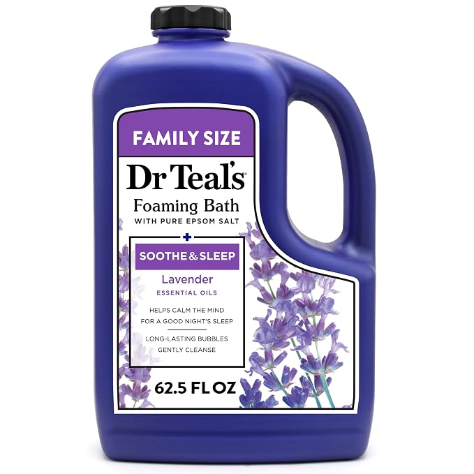 Dr Teal's Foaming Bath with Pure Epsom Salt, Soothe & Sleep with Lavender by DrTeals