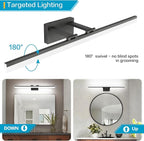 SOLFART Dimmable Matt Black Bathroom Vanity Light Light Fixtures - Image 3