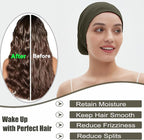 Sleep Cap Bonnet for Sleeping, Adjustable Cooling Ice Silk Lined Hair Bonnets - Image 4