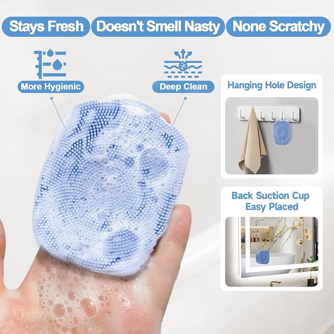 2 PCS Face Scrubber, Soft Silicone Face Exfoliator - Image 3