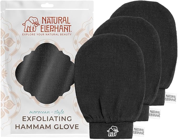 Natural Elephant Exfoliating Hammam Glove | Authentic Moroccan Kessa Body Scrub by NaturalElephant
