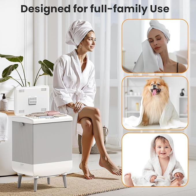Electactic Towel Warmer for Bathroom, 35L Foldable Hot Towel Warmer Bucket - Image 6