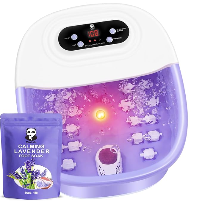 Foot Spa Bath Massager with Heat Bubbles and Vibration Massage and Jets - Image 8