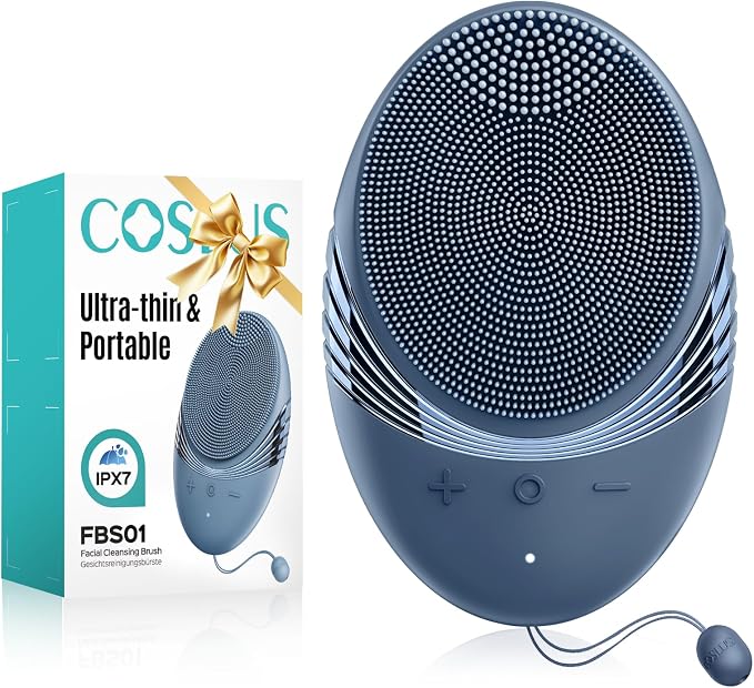 COSLUS FBS01 Facial Cleansing Brush Face Scrubber: Portable Silicone Waterproof by COSLUS