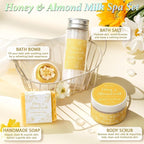 Spa Gifts for Women Bath Gift Set, Honey & Almond Milk Spa Gift Baskets Home - Image 5