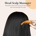 GSHOW Head Massager Scalp Resin Handheld Wide Tooth Gua Sha Comb Relax Massage - Image 3