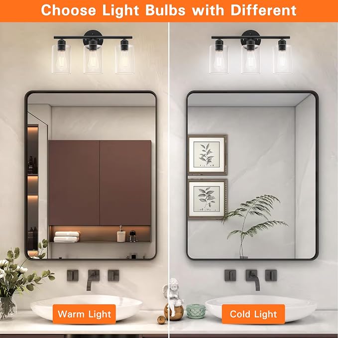 Espird Bathroom Vanity Light Fixtures Matte Black Bathroom Lighting Fixture - Image 2