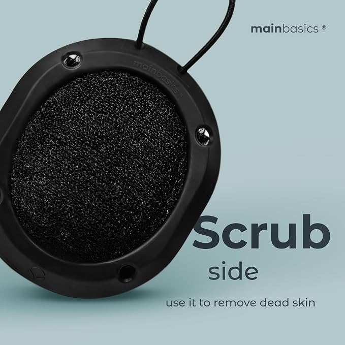 MainBasics Shower Tool Duo 2-1 Shower Loofah Sponge and Exfoliating Body - Image 6