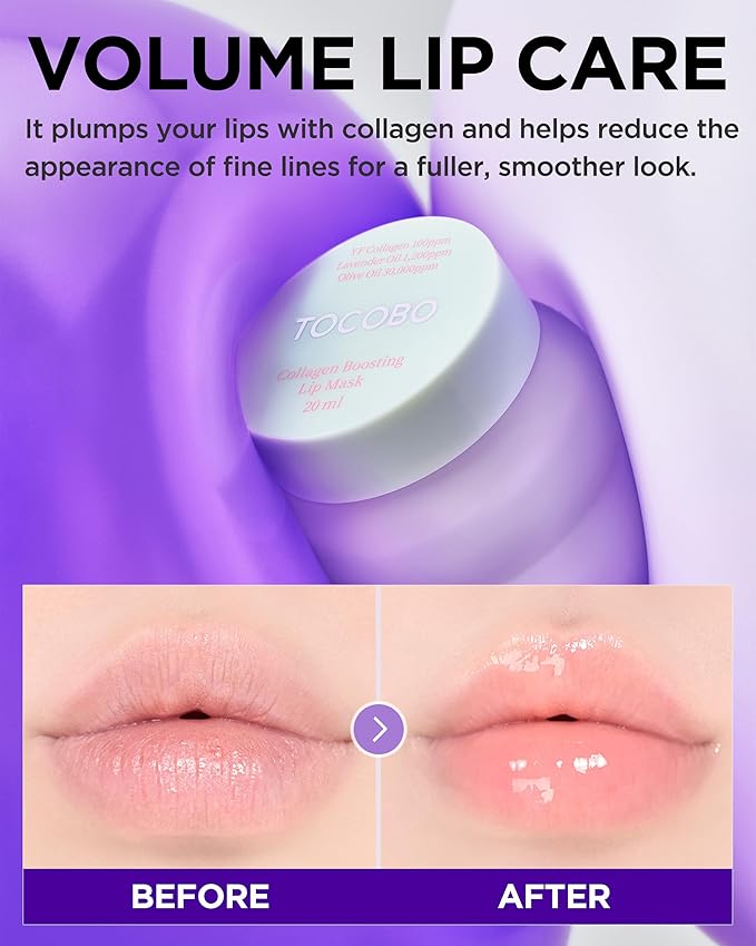 TOCOBO Collagen Lip Mask – Fermented Collagen Overnight Lip Sleeping Mask - Image 3