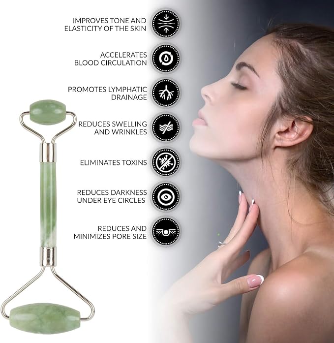 Sacred Weapon Jade Roller | Premium Face Roller Jade Massager | SPA Face - Image 2