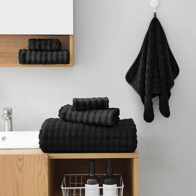 KBY Bath Towels Set 6 Piece 40x80 Inches，2 Extra Large Bath Sheets 2 Hand - Image 2