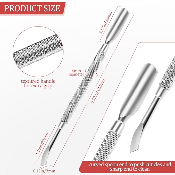 Cuticle Pusher Nail Polish Remover 2-in-1 Cuticle Trimmer Nail Care Tool - Image 2
