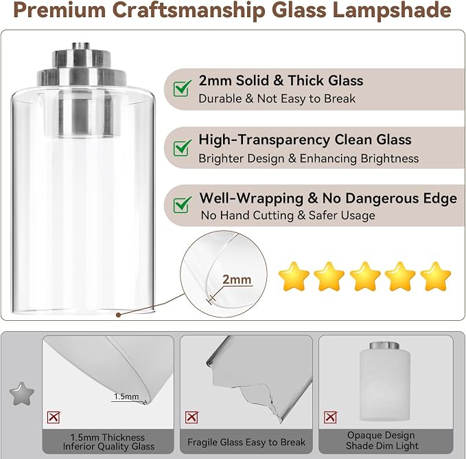 5-Light Bathroom Light Fixtures, Brushed Nickel Light Fixture, Classic Wall - Image 3