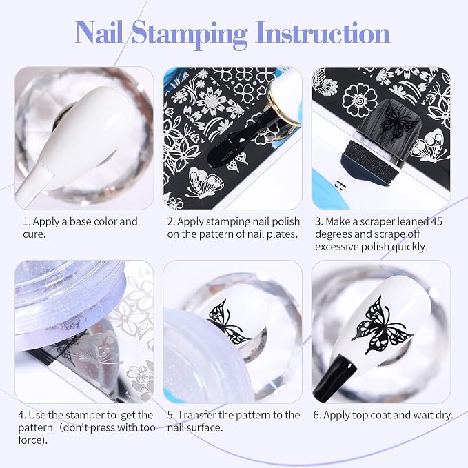 Born Pretty French Tip Nail Stamp, Silicone Stamping Long & Short Jelly Stamper - Image 8