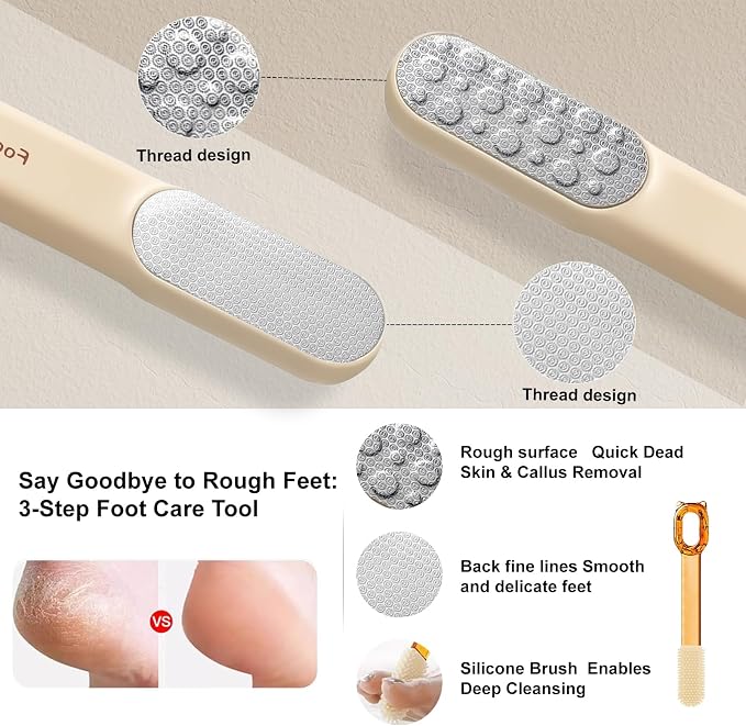 Double-Sided Stainless Steel Foot File, Foot Callus Remover & Foot Scrubber - Image 2
