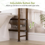 AmazerBath Bamboo Over The Toilet Storage Shelf, Over Toilet Bathroom Organizer - Image 7