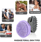 2-Pack Soft Silicone Dual-Sided Body Scrubber & Loofah | Gentle Exfoliating - Image 7