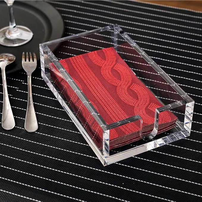 CY craft Acrylic Guest Towel Napkin Holder, Fancy Flat Napkin Holders - Image 4