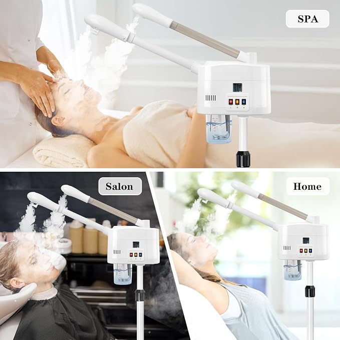 2 in 1 Facial Steamer with Cold & Hot Mist, Professional Face Steamer with - Image 7