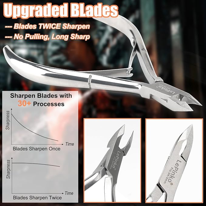 LePinko 4 Packs Upgraded Cuticle Trimmer kit, Sharp Dead Skin Clipper, - Image 3