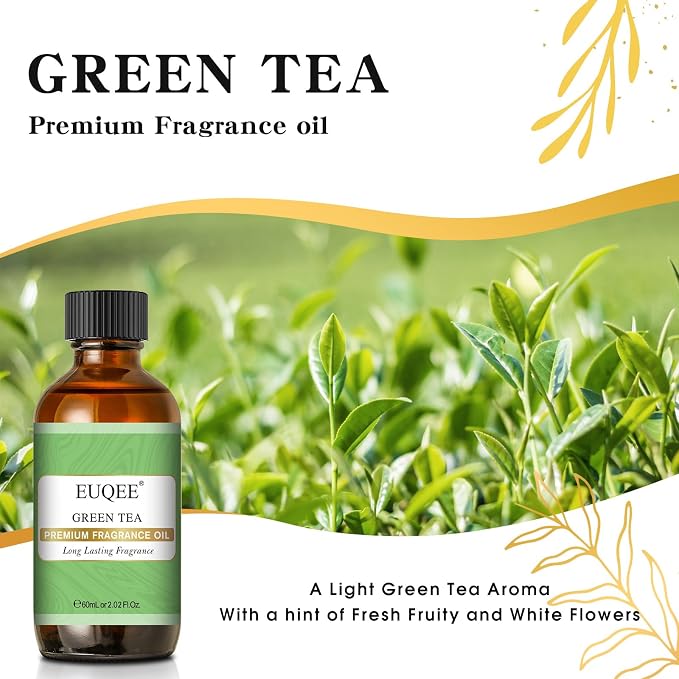 EUQEE Green Tea Fragrance Oils, 2.02 Fl oz/ 60ml Essential Oils - Image 2