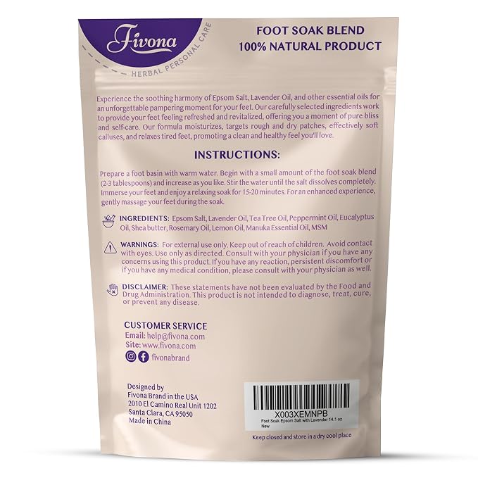 Fivona Foot Soak Blend Epsom Salt - Image 9