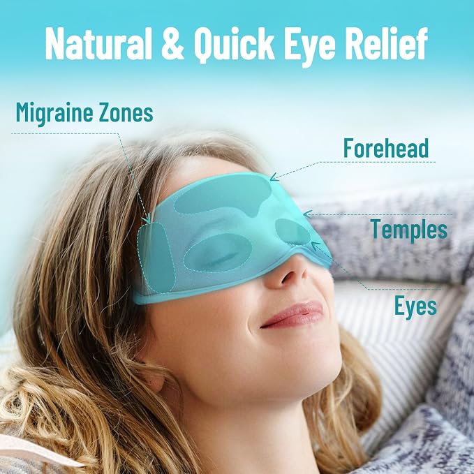 3D Gel Cooling Eye Mask, Weighted Eye mask - Image 4