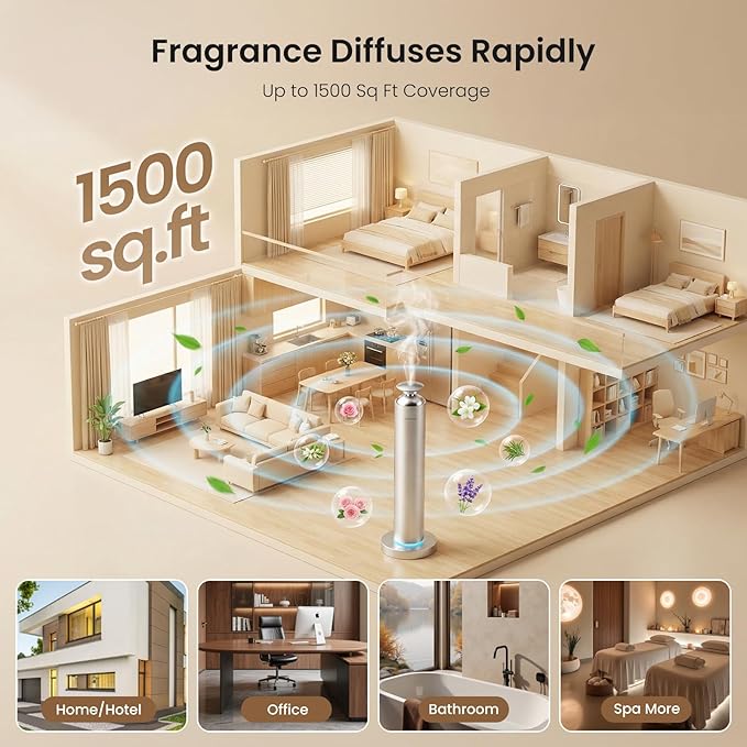 Waterless Aroma Diffuser, 8000mAh Battery Scent Air Machine - Image 4