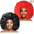 Jumbo Size Shower Cap 2 PCS Waterproof Shower Caps by CHFONGDIRECT