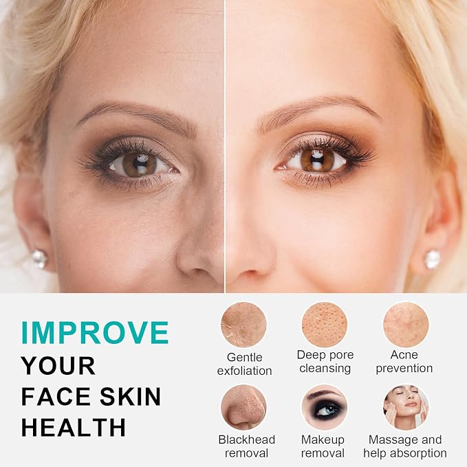 Facial Cleansing Brush, Waterproof Dual-Rotation Face Scrubber Exfoliator - Image 6